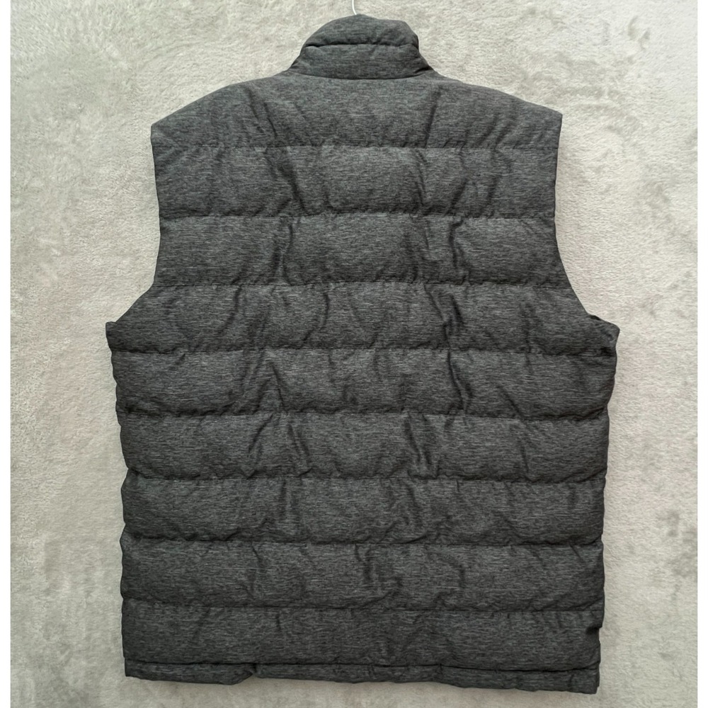 Lucky Brand Gray Quilted Puffer Vest Men's Large Zip Front Casual Outdoor - Picture 6 of 11